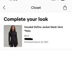 Lululemon Athletica Black Hooded Define Jacket